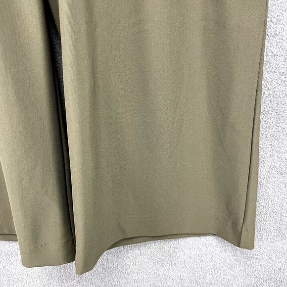 Boston Proper Pants Womens Medium Crop Cargo Wide Leg Olive Green stretch boho - Picture 5 of 15